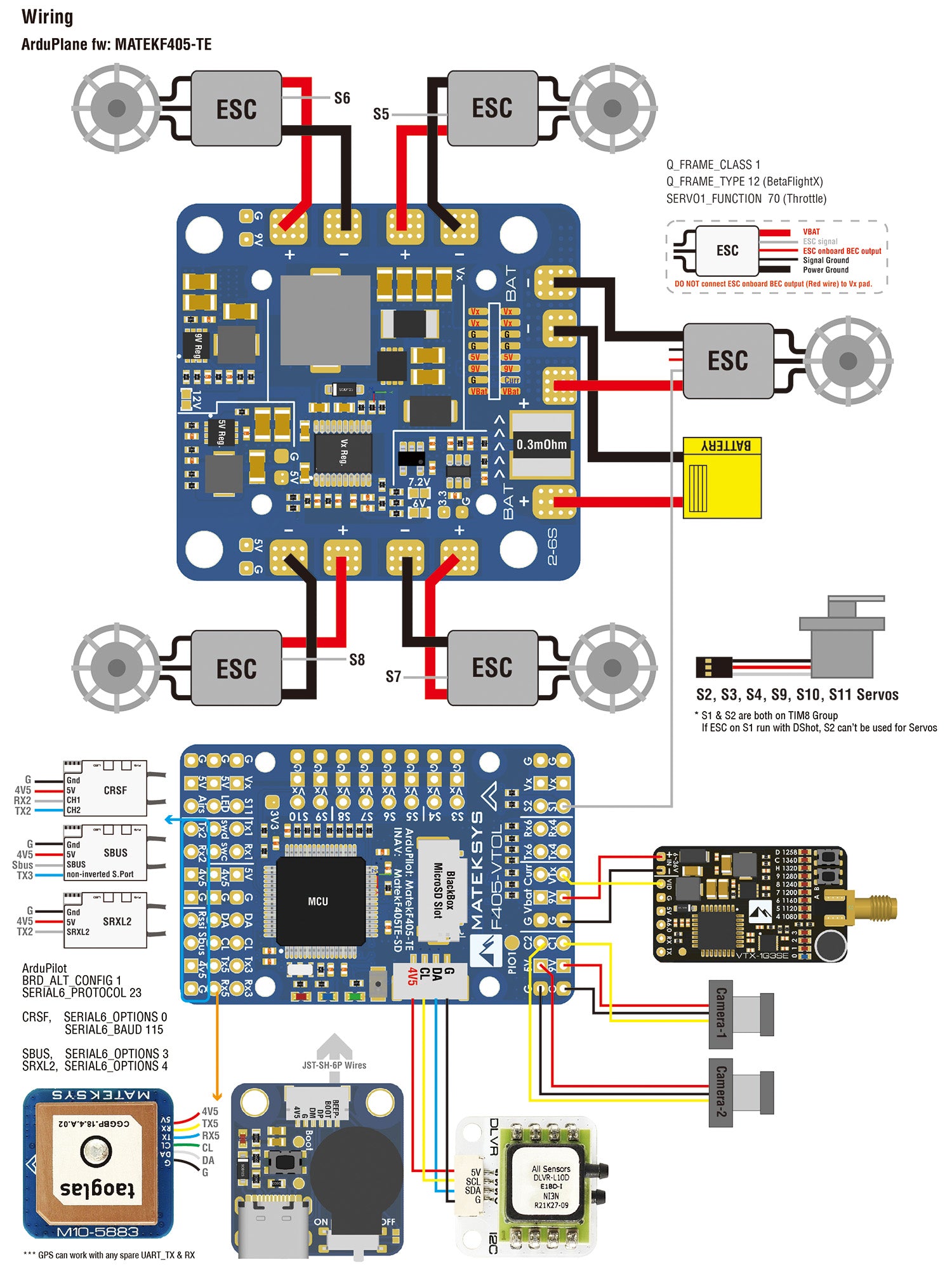 Hot Sale! Matek F405-VTOL Flight Controller with ICM42688-P