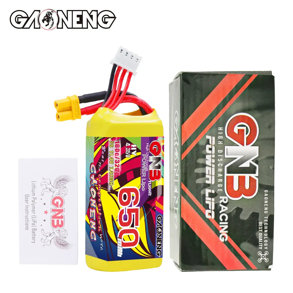 GAONENG High - Performance 3S 11.4V 650mAh 160C XT30 LiHV LiPo Battery