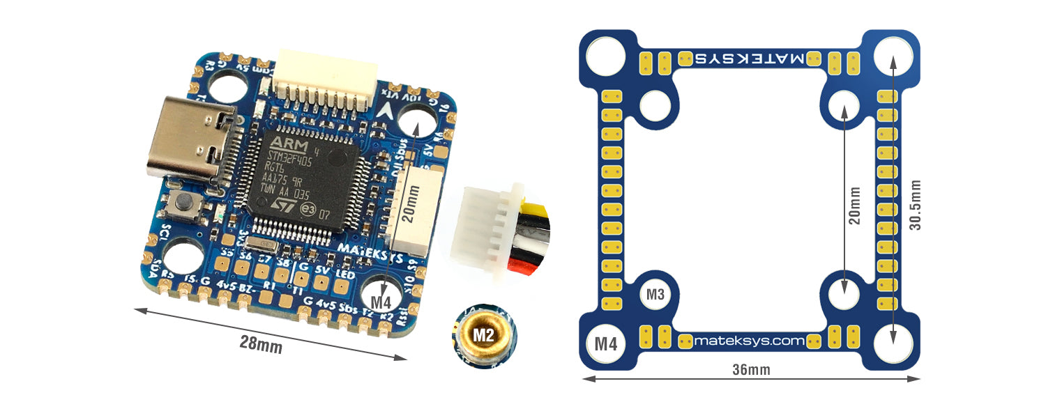 Matek F405-MiniTE Flight Controller with ICM42605 for Enhanced Performance