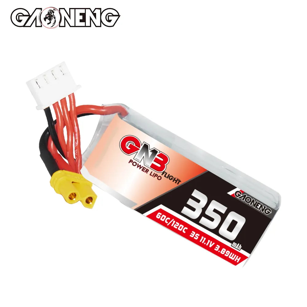 Hot Sale GAONENG GNB 3S 11.1V 350mAh 60C XT30 LiPo Battery for Drones and RC Toys