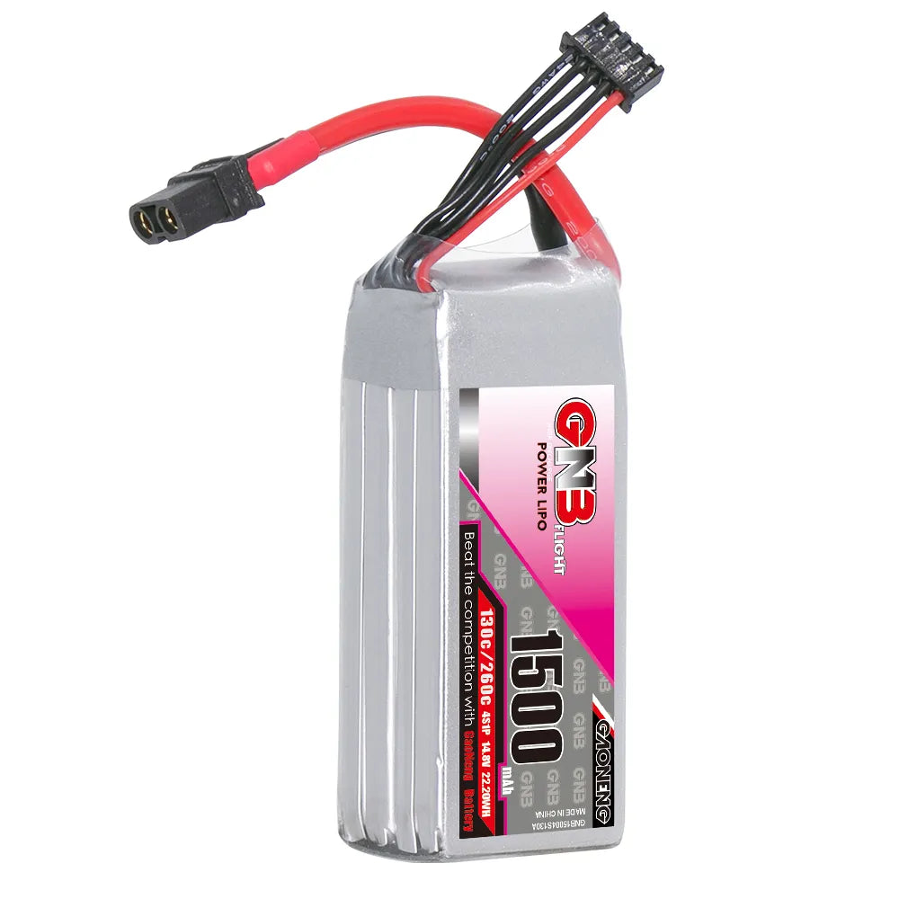 Hot Sale GAONENG High - Performance 14.8V 1500mAh 130C XT60 4S LiPo Battery for Drones and FPV
