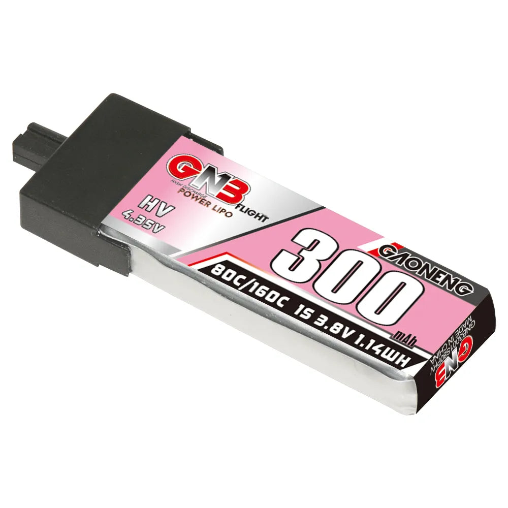 GAONENG GNB High-Voltage 1S 3.8V 300mAh 80C A30 Plastic Head LiPo Battery