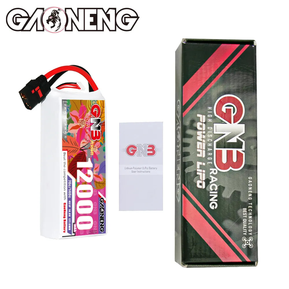 GAONENG High - Performance 14.8V 12000mAh 70C 4S1P RC LiPo Battery with QS8 Connector