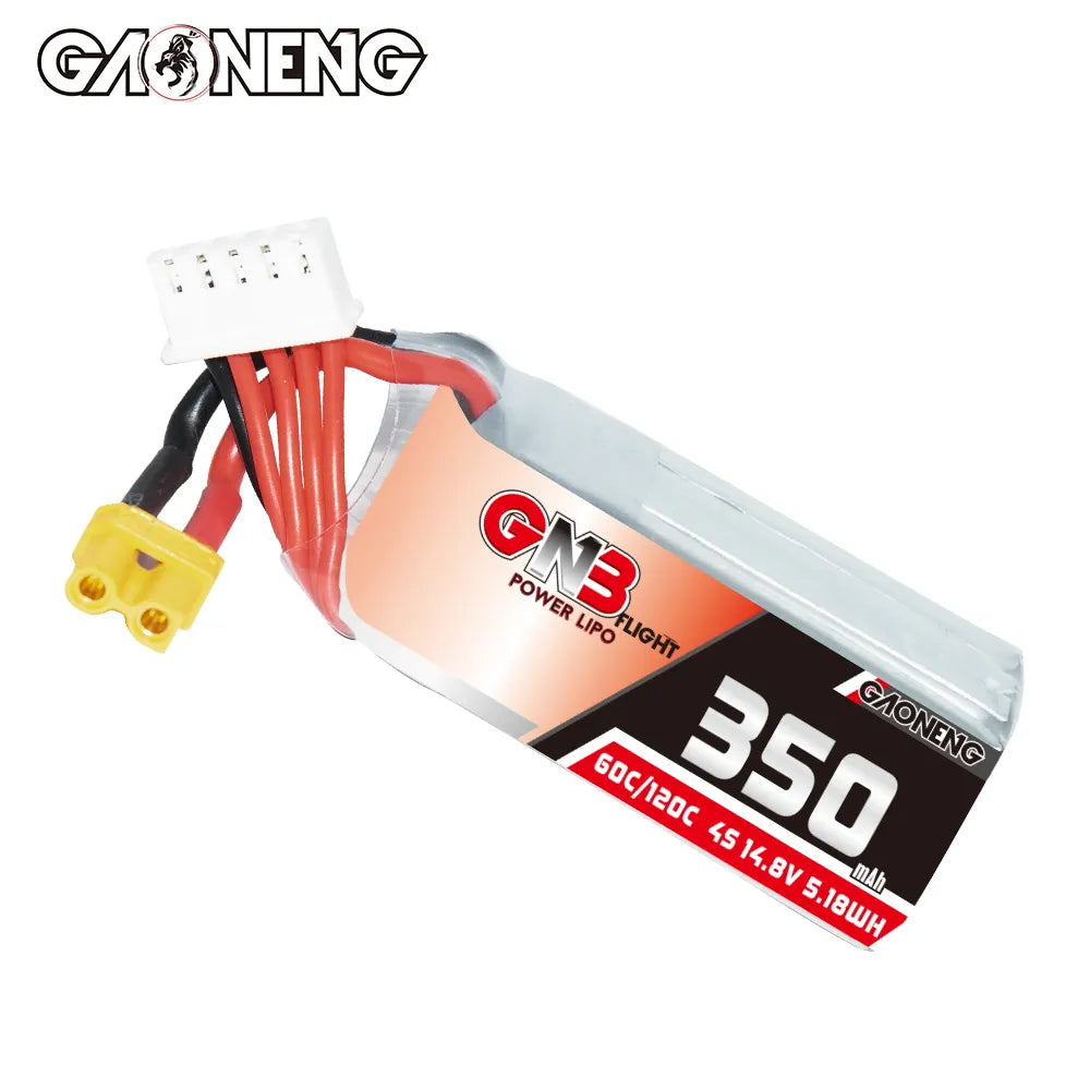 Hot Sale! GAONENG GNB 4S 14.8V 350mAh 60C XT30 LiPo RC Battery