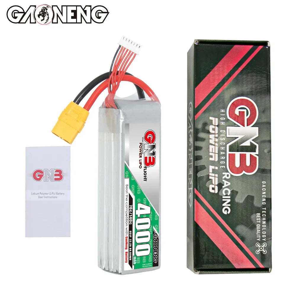 GAONENG High - Performance 22.2V 4000mAh 70C 6S LiPo Battery with XT90 Connector