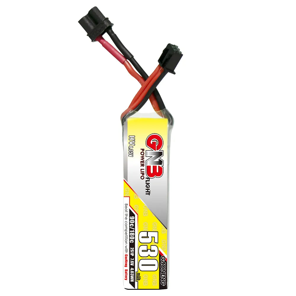 GAONENG High - Performance 7.6V 530mAh 90C XT30 2S LiHV Long - Type LiPo Battery [DG]