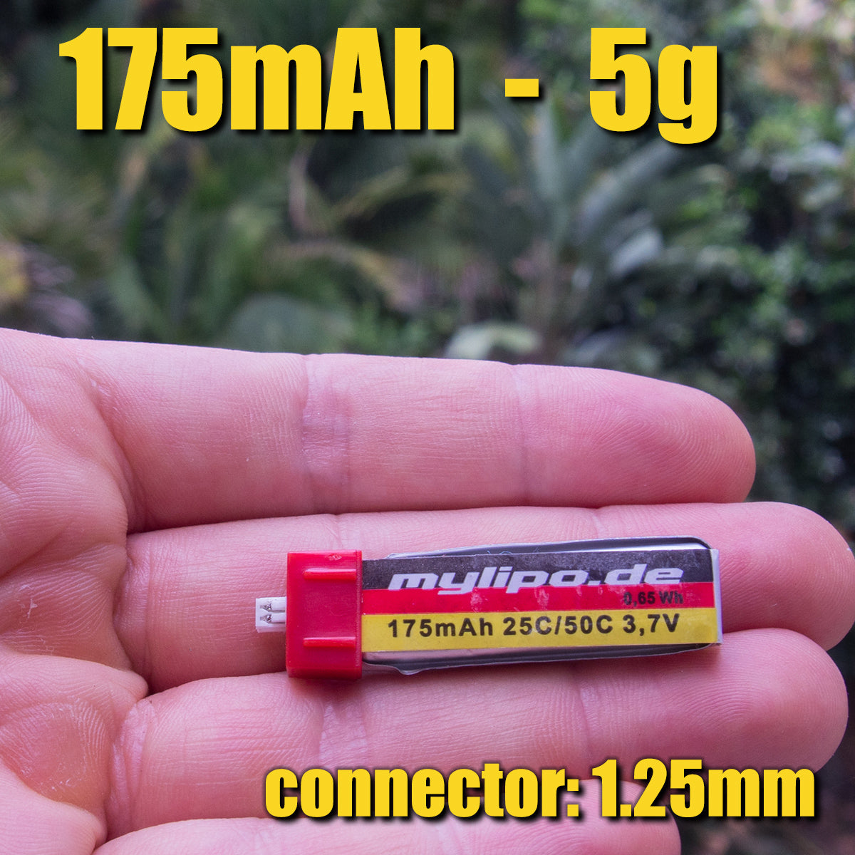 Hot Deal: 175mAh 25C 1S LiPo Battery with Micro-JST Connector (5g)