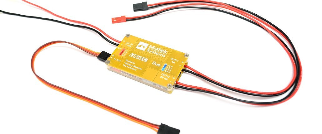 Matek High - Efficiency UBEC DUO with 4A/5 - 12V & 4A/5V Outputs