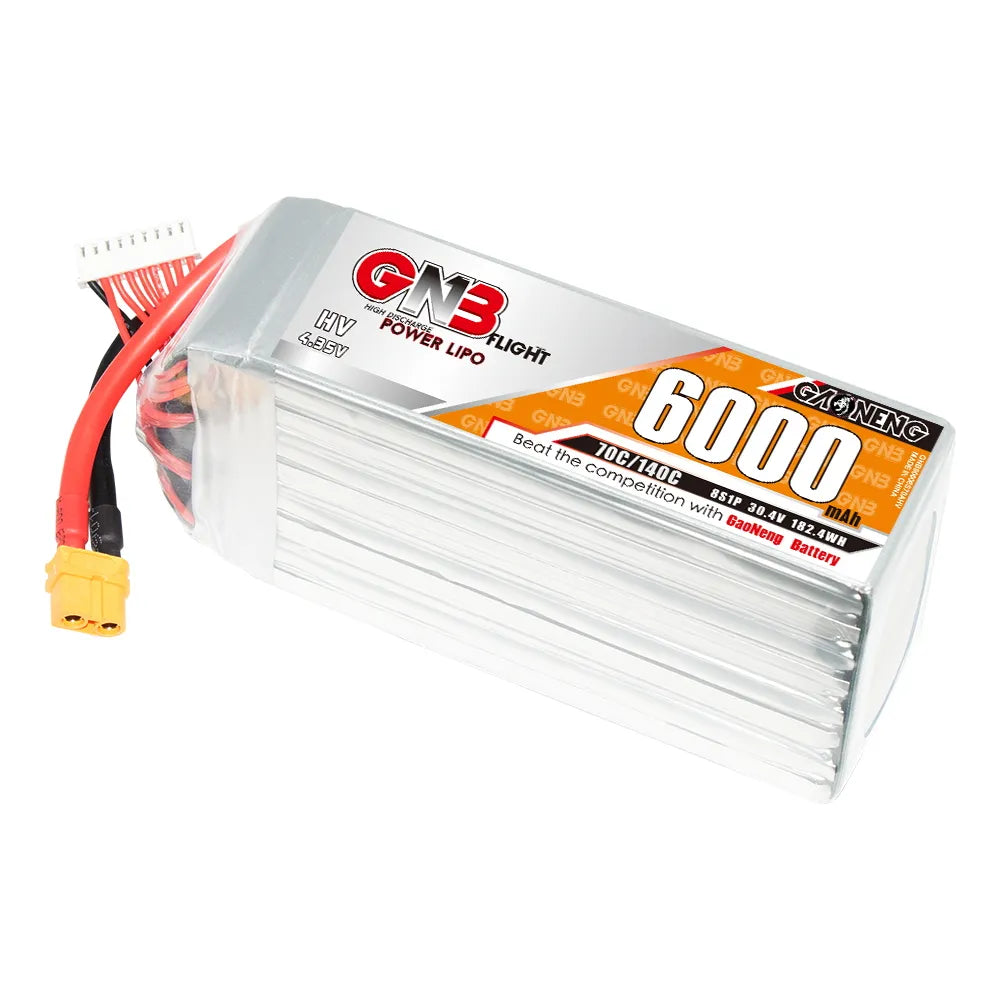 GAONENG High-Voltage 8S 30.4V 6000mAh 70C LiPo Battery with XT60 for TBS Mojito