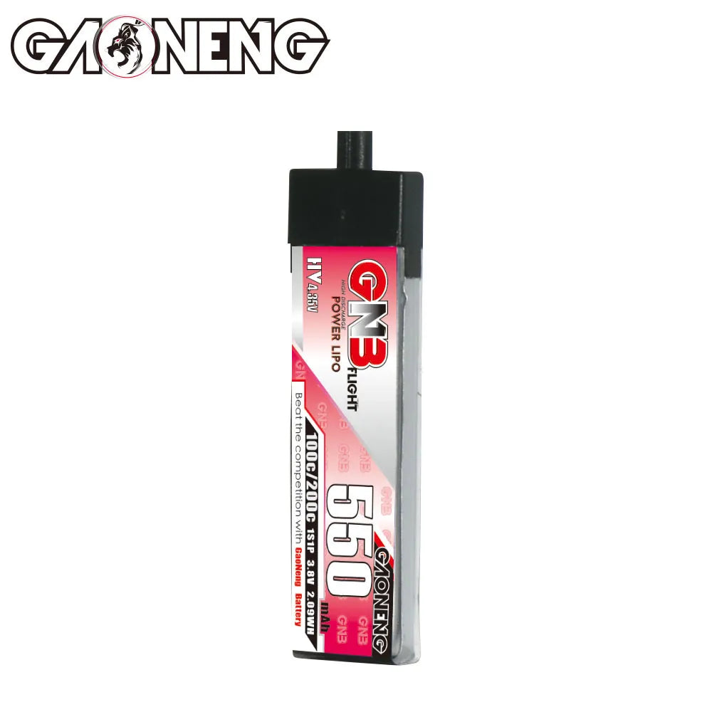 Hot Sale! GAONENG GNB 1S 3.8V 550mAh 100C A30 Plastic Head LiPo Battery for FPV Drones