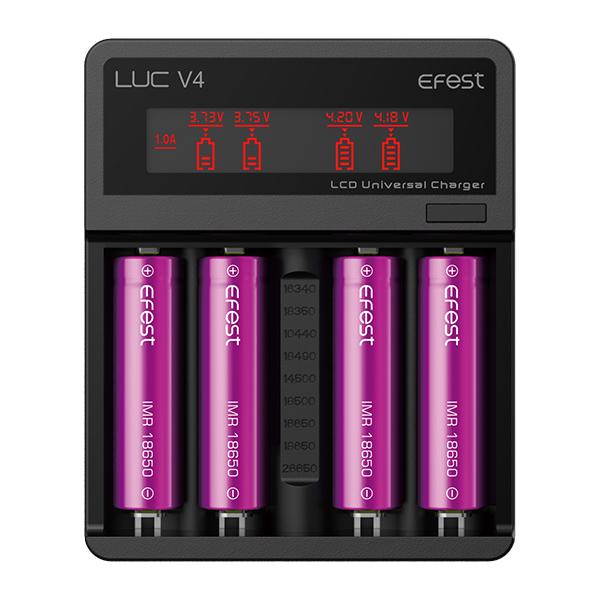 Efest LUC V4 4-Bay Li-ion Charger with Powerful Power Bank Function