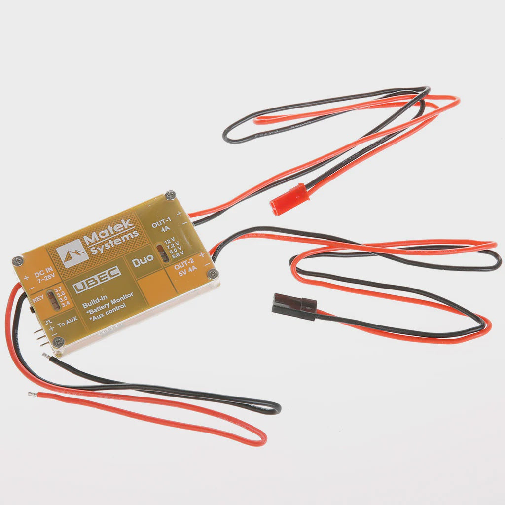 Matek High - Efficiency UBEC DUO with 4A/5 - 12V & 4A/5V Outputs