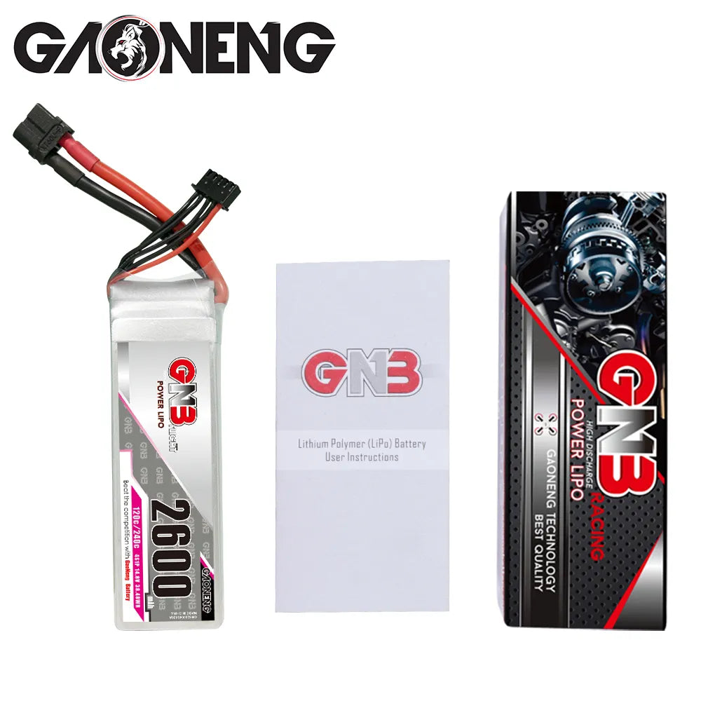 GAONENG High - Performance 14.8V 2600mAh 120C XT60 4S LiPo Battery [DG]