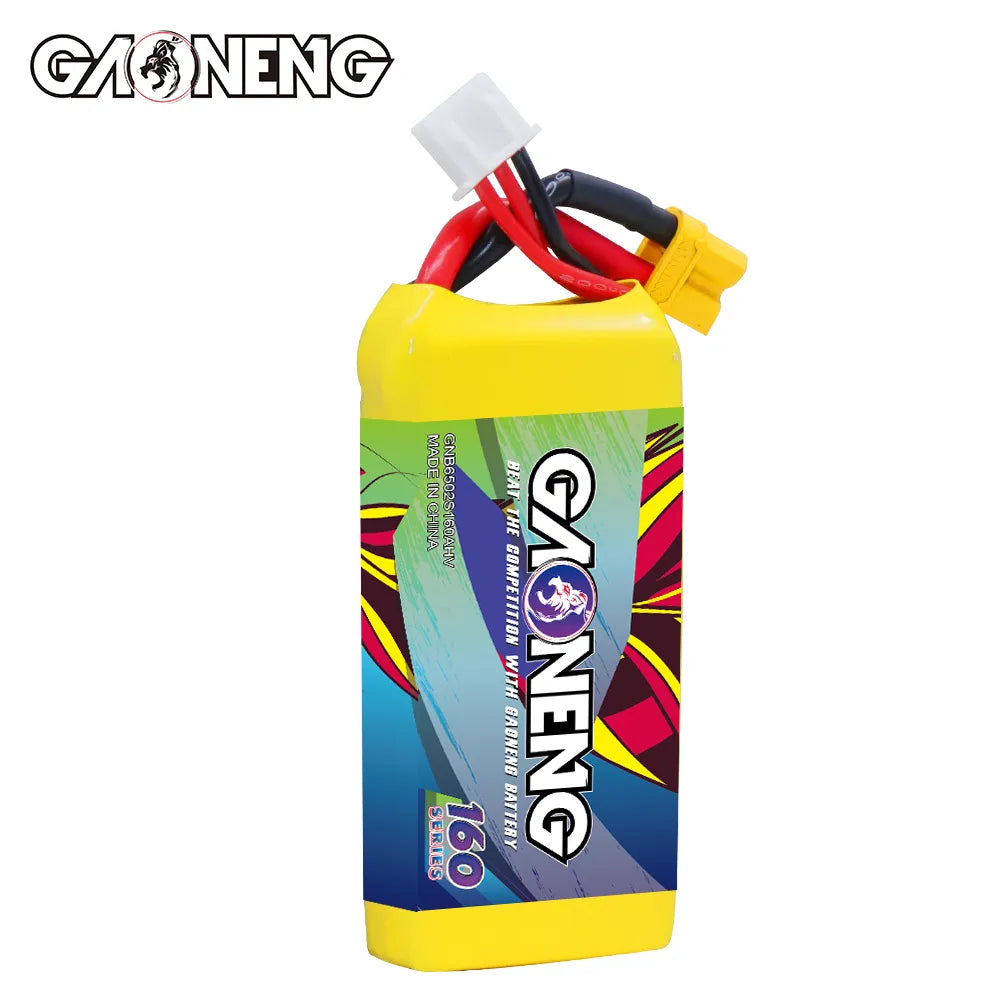 Hot Sale GAONENG 2S 7.6V 650mAh 160C XT30 LiHV LiPo Battery for RC Models