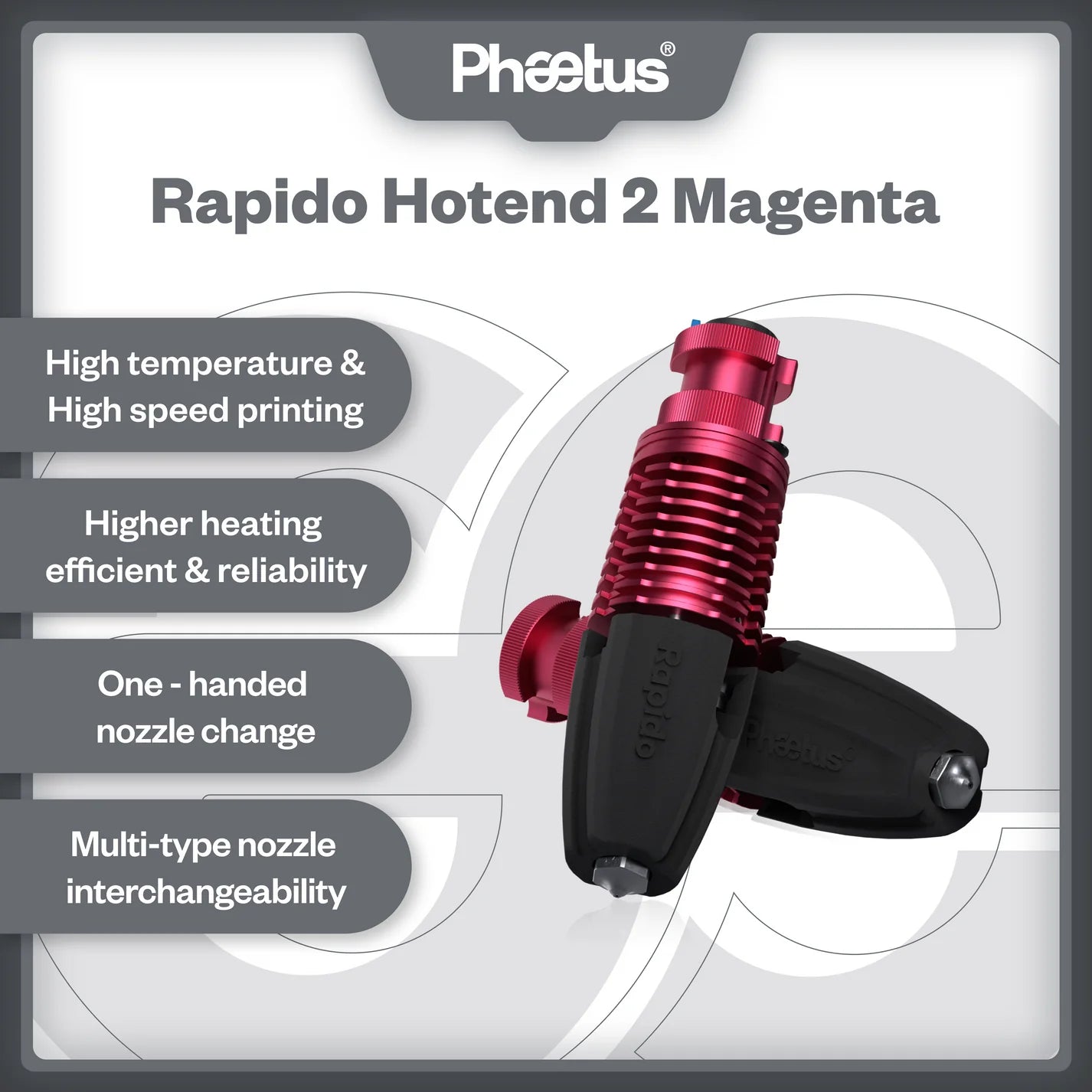 Hot Deal: Phaetus Rapido Hotend 2 with 280 Degree Heater Core for 3D Printing