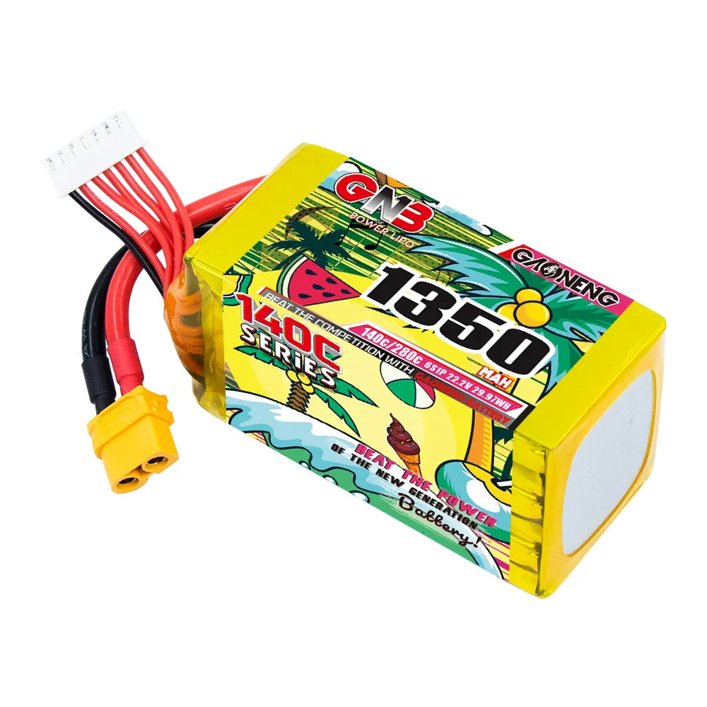 GAONENG High - Performance 6S 22.2V 1350mAh 140C XT60 LiPo Drone Battery