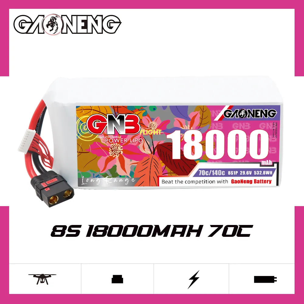 Hot Deal! GAONENG 22.2V 18000mAh 70C RC LiPo Battery QS8