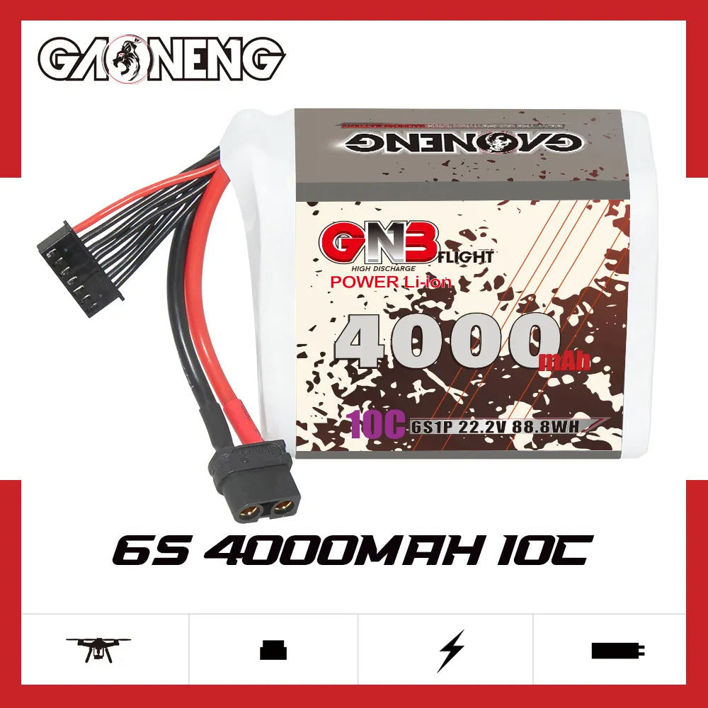 GAONENG GNB 6S 22.2V 4000mAh 10C XT60 Li-ion Battery - Great Deal!