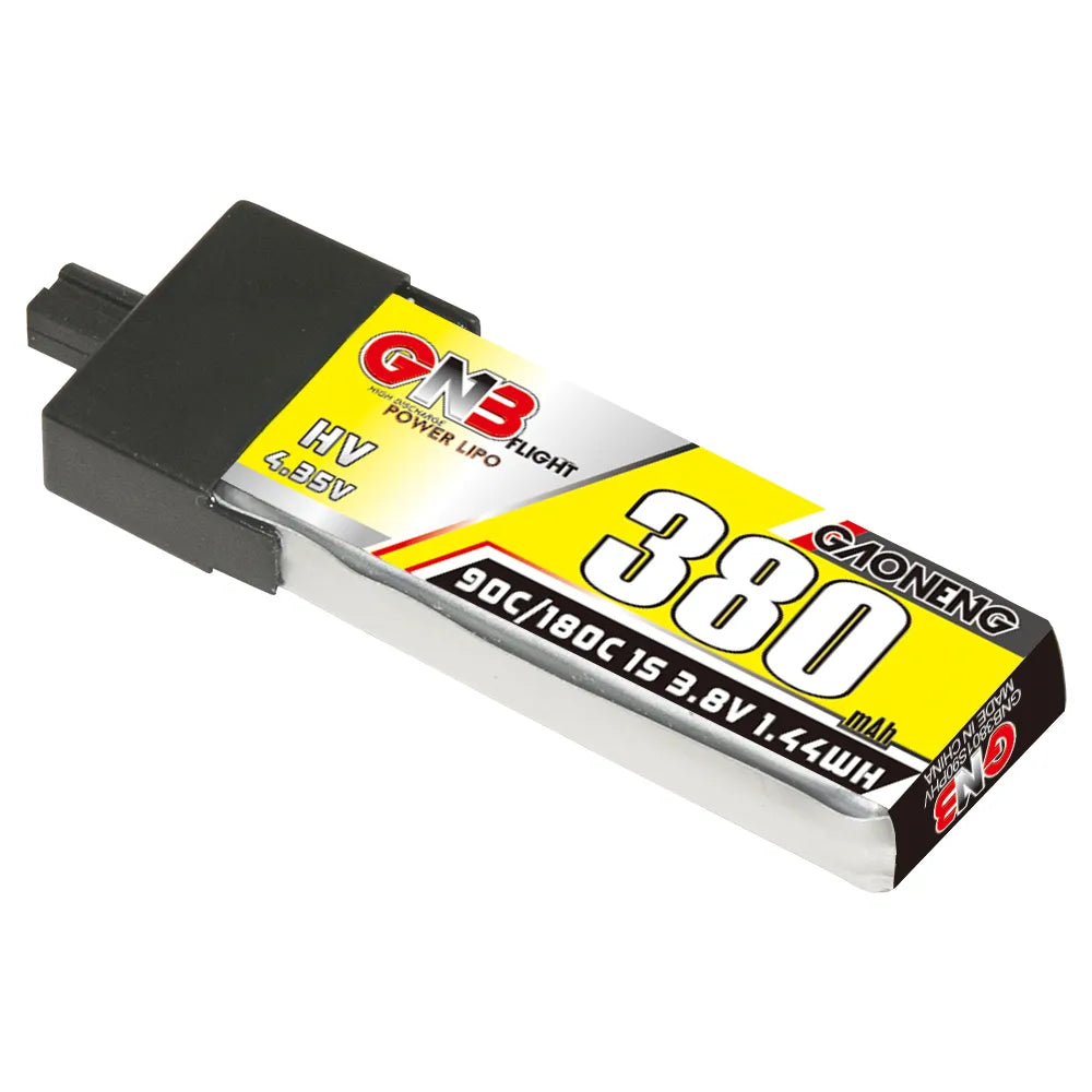 High - Performance GAONENG GNB 1S 3.8V 380mAh 90C A30 Plastic - Head LiPo Battery